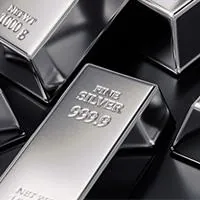 silver bars on black table