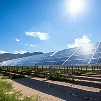 solar panels in a solar energy farm