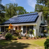 nice house in south carolina with solar panels installed on the roof