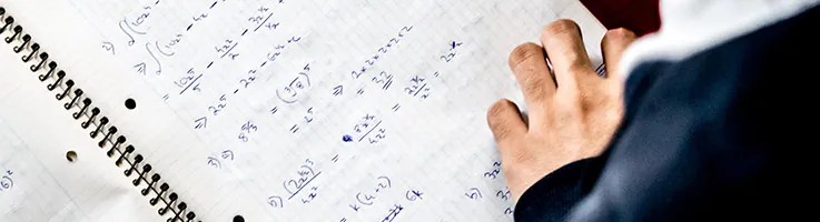 math equation on graph paper