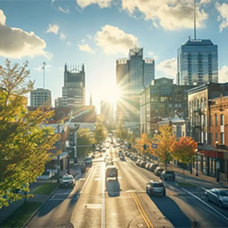 view of a downtown street in tennessee