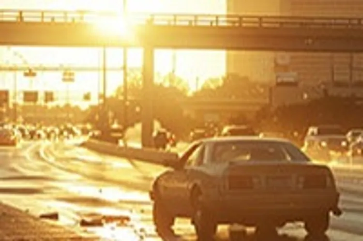 a car accident on the freeway