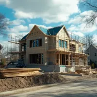 a house in the process of being built