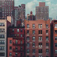 apartment buildings in an urban area