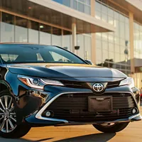 toyota car parked outside a building