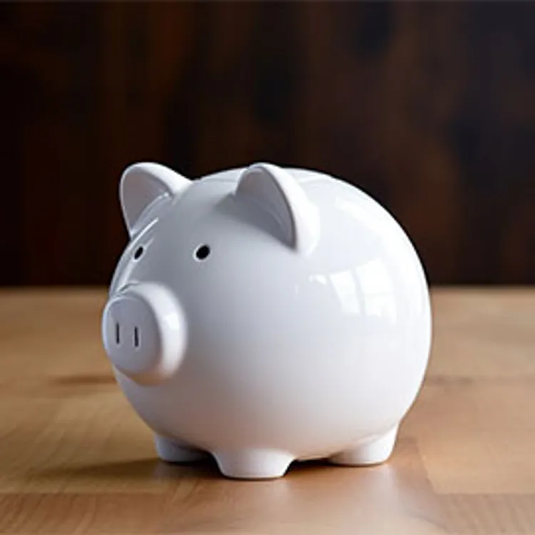 a piggy bank on a table
