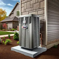 heater unit installed outside a house