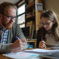 a tutor and a student