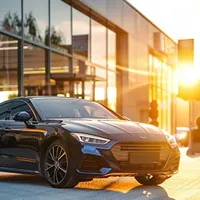 a used car in front of a dealership