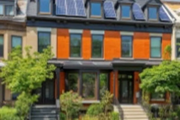 washington dc home with solar panels installed on the roof