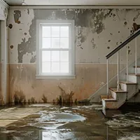 a flooded basement