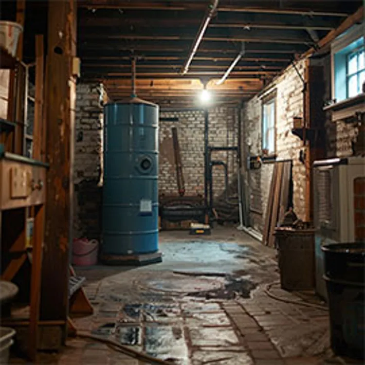 water heater in a basement