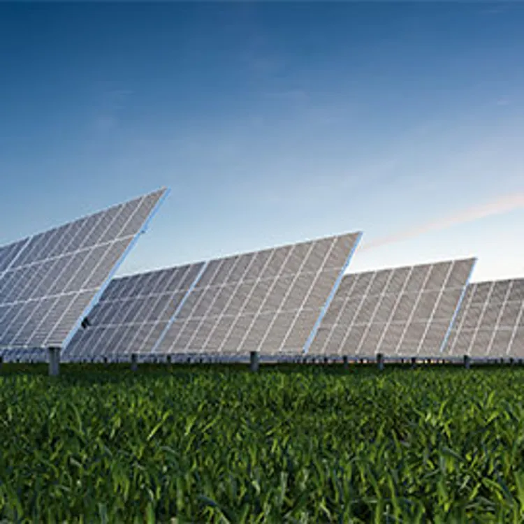 solar panels on a grass field