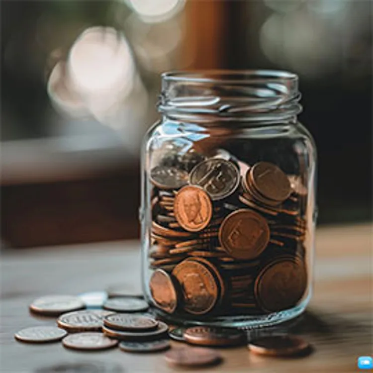 glass jar full of coins