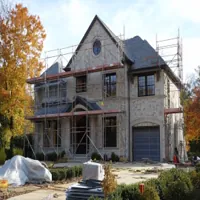 a home undergoing structural renovation