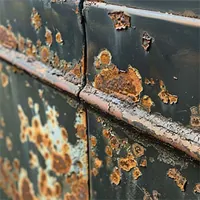 rust on exterior surface of vehicle