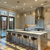contemporary kitchen with center island