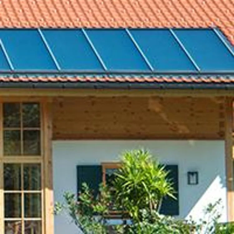 house with solar panels on the roof