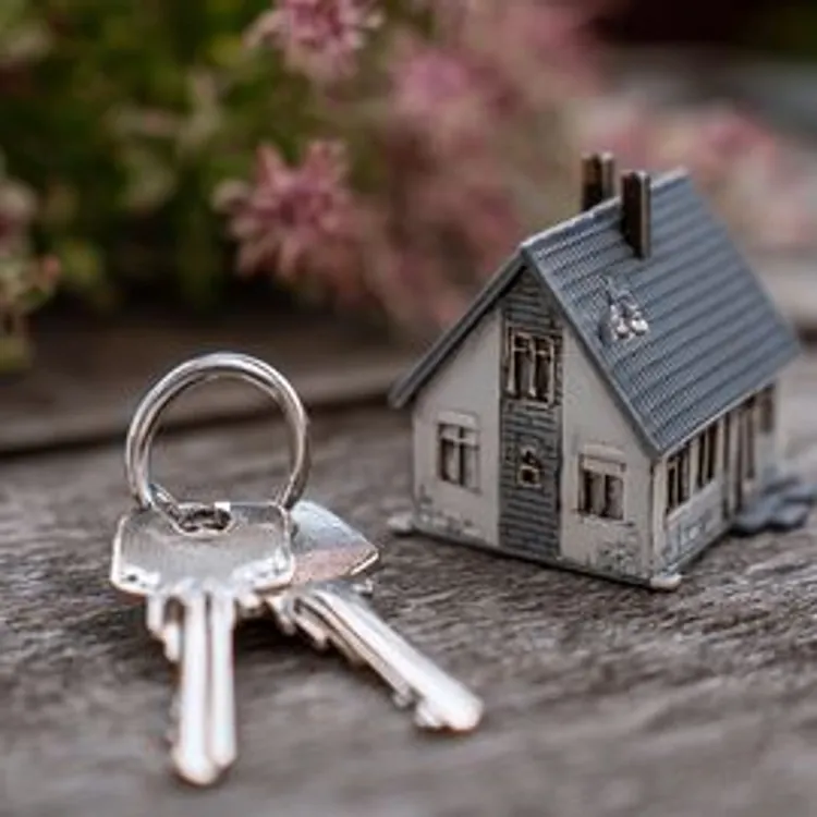 toy house beside two keys