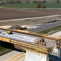 building a new road through farmland
