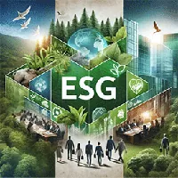 collage showing people, nature, earth, and bold ESG text