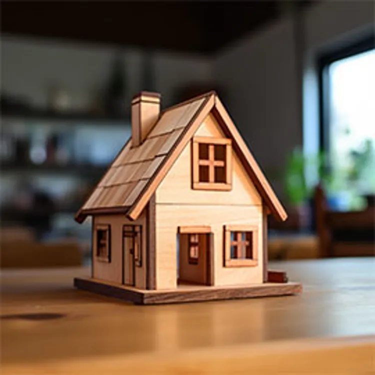 wooden model house