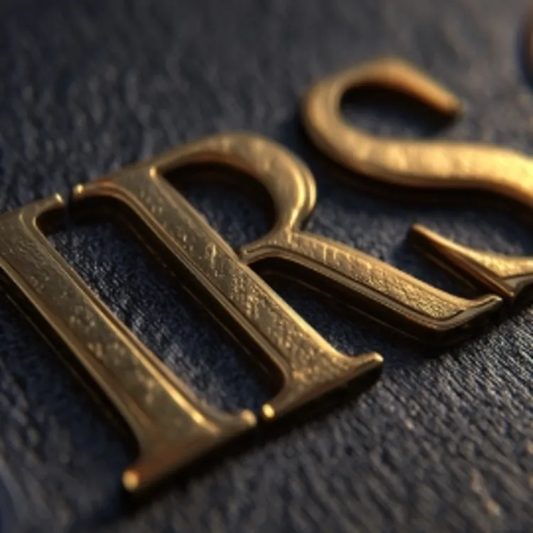 metal letters that spell IRS