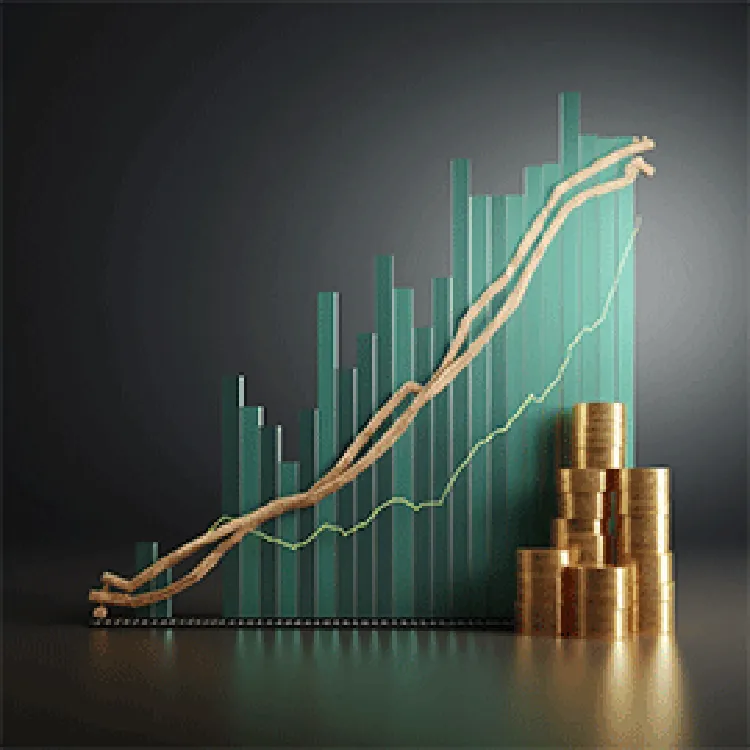 graph showing increase in price
