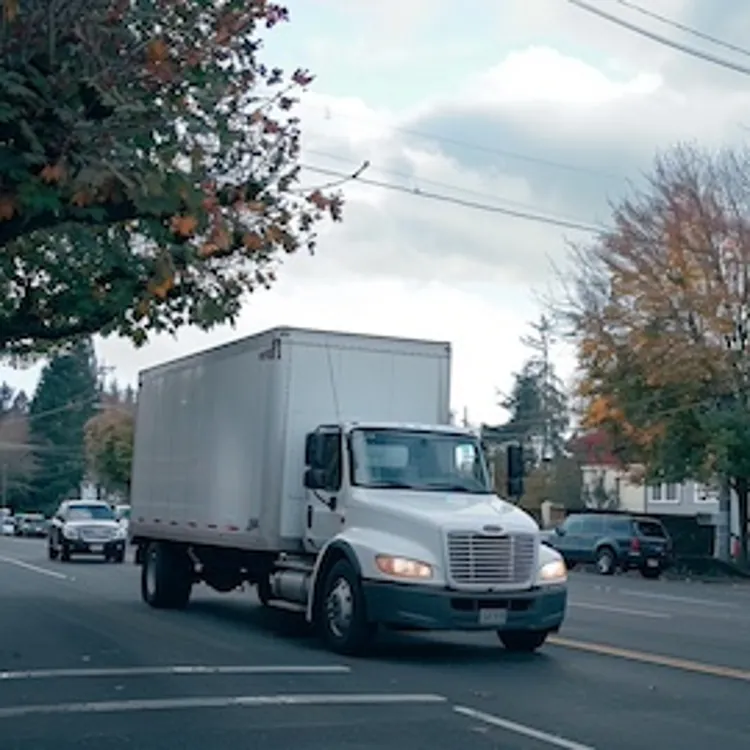a moving truck on the road