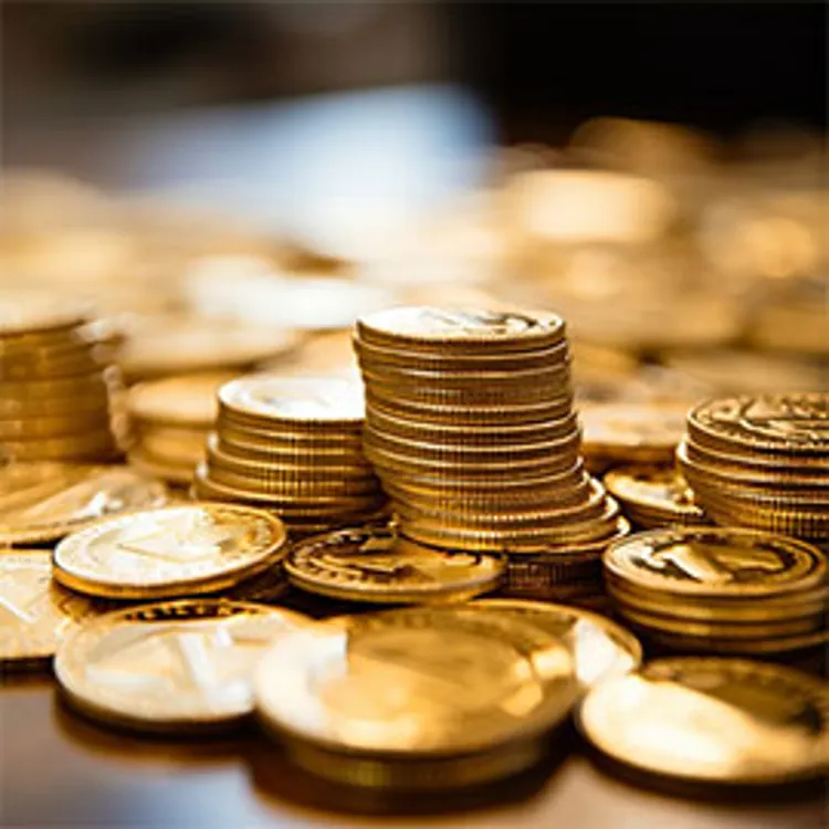 stacks of gold coins