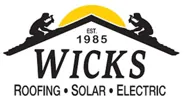 Wicks Roofing and Solar brand logo