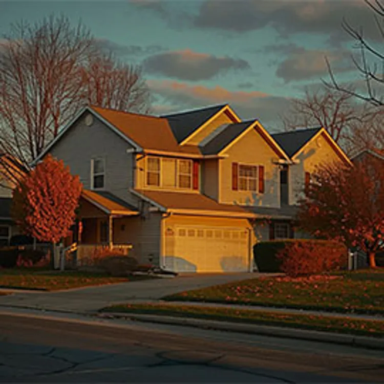 fall foliage at a home in wisconsin