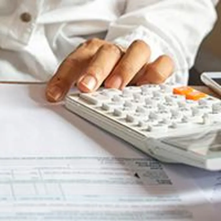 working on finances
