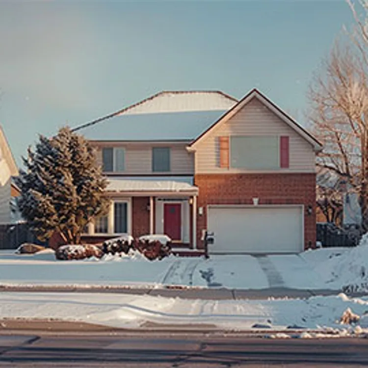 two story home in wyoming in the winter